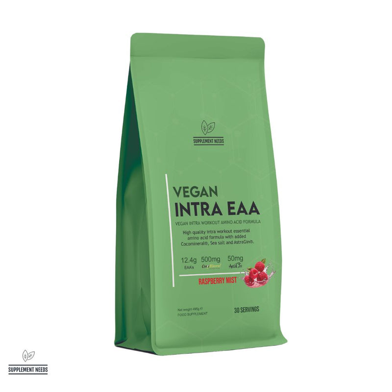 Supplement Needs Vegan Intra EAA Full Spectrum Complete Protein Amino Acid Cocomineral Coconut water extract Sea Salt Astragin Improved Digestion Absorption High Quality 30 servings Raspberry Mist Fruit