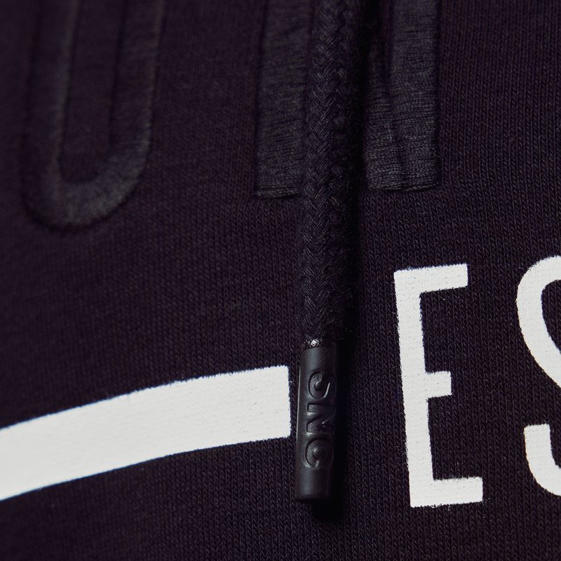 Black fitted hoodie