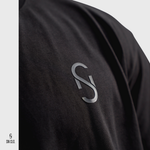 Black SN Clo. tee with logo on the front on a white background