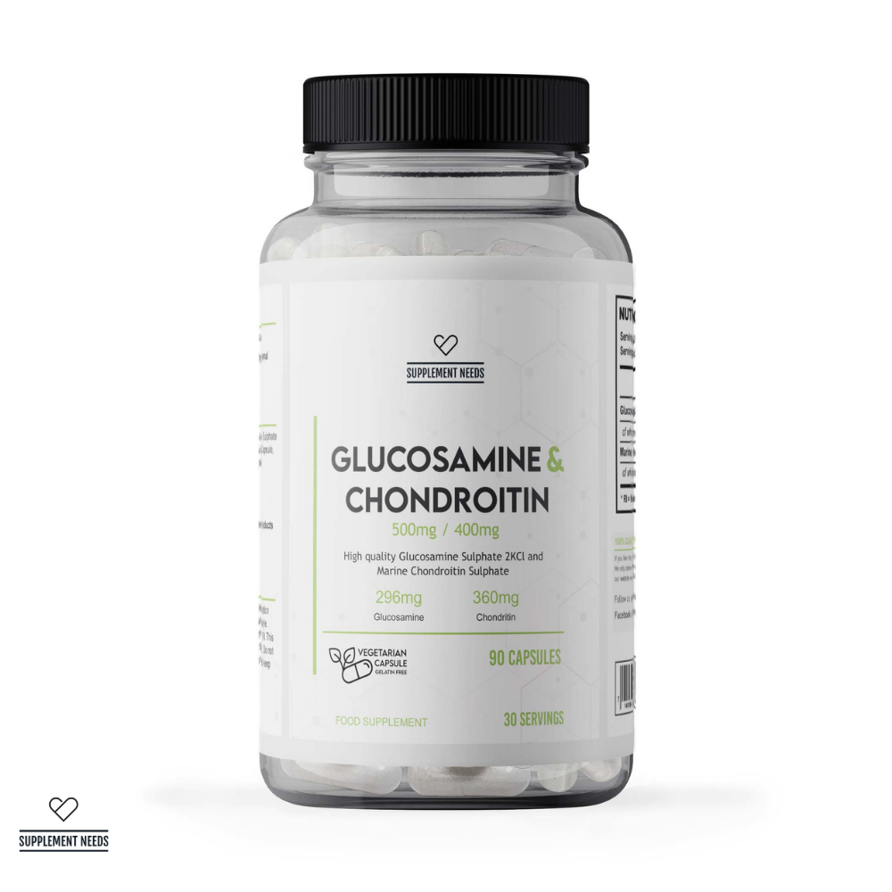 Supplement Needs Glucosamine Chondroitin Joint health range tendon ligament tendonitis elbow knee pain shellfish 90 capsules 30 servings high quality