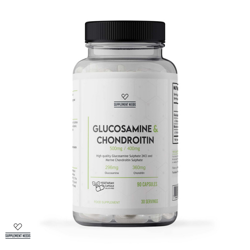 Supplement Needs Glucosamine Chondroitin Joint health range tendon ligament tendonitis elbow knee pain shellfish 90 capsules 30 servings high quality