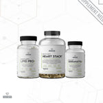 'Lipid Pro', 'Heart Stack', and 'Serranatto' by Dr Dean St Mart PhD with a price tag on a white background.