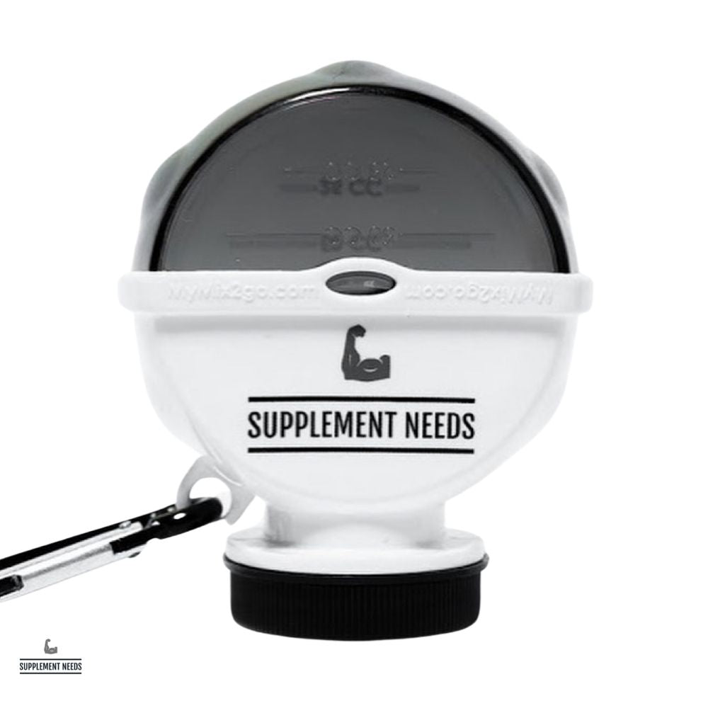 Mix2Go Supplement Powder Funnel with Supplement Needs Logo